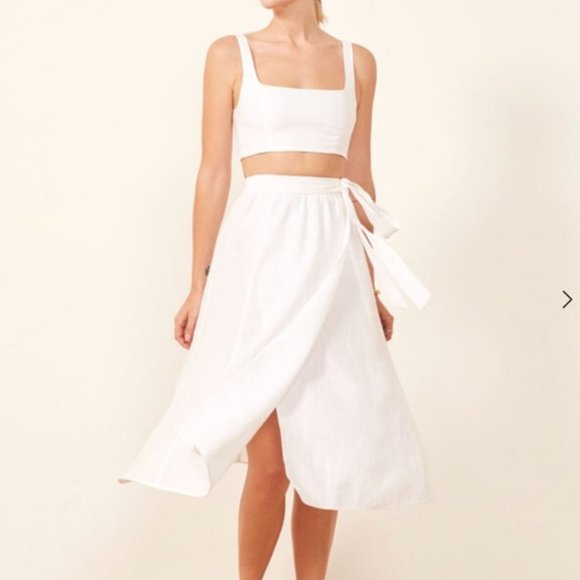 Reformation Dresses & Skirts - NWT Reformation Molto Linen Wrap Skirt- Sz XL